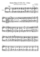 Ф. Шуберт - Стабат Матер (D383) № 1, Фортепиано